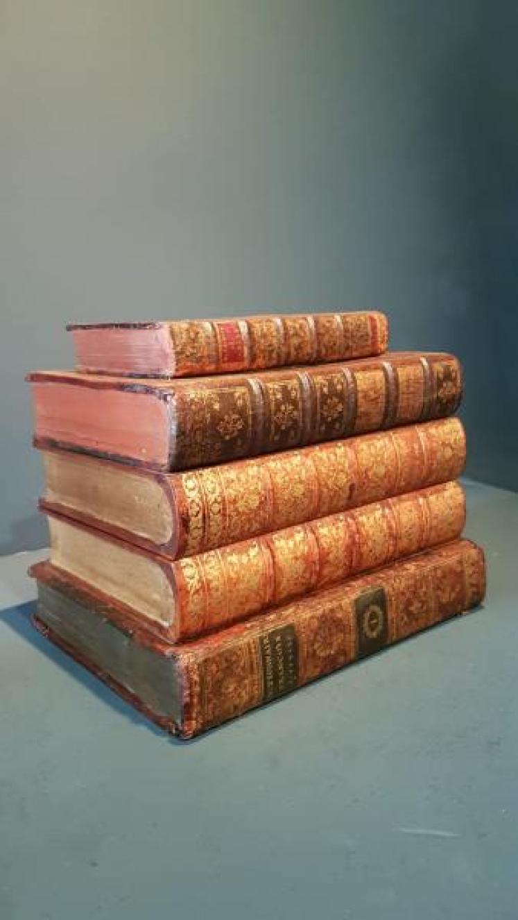 Leather Stack of Books Tantalus Box - Image 6