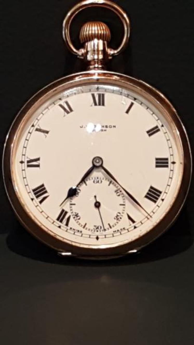 George V 9ct Gold Benson Pocket Watch - Image 2