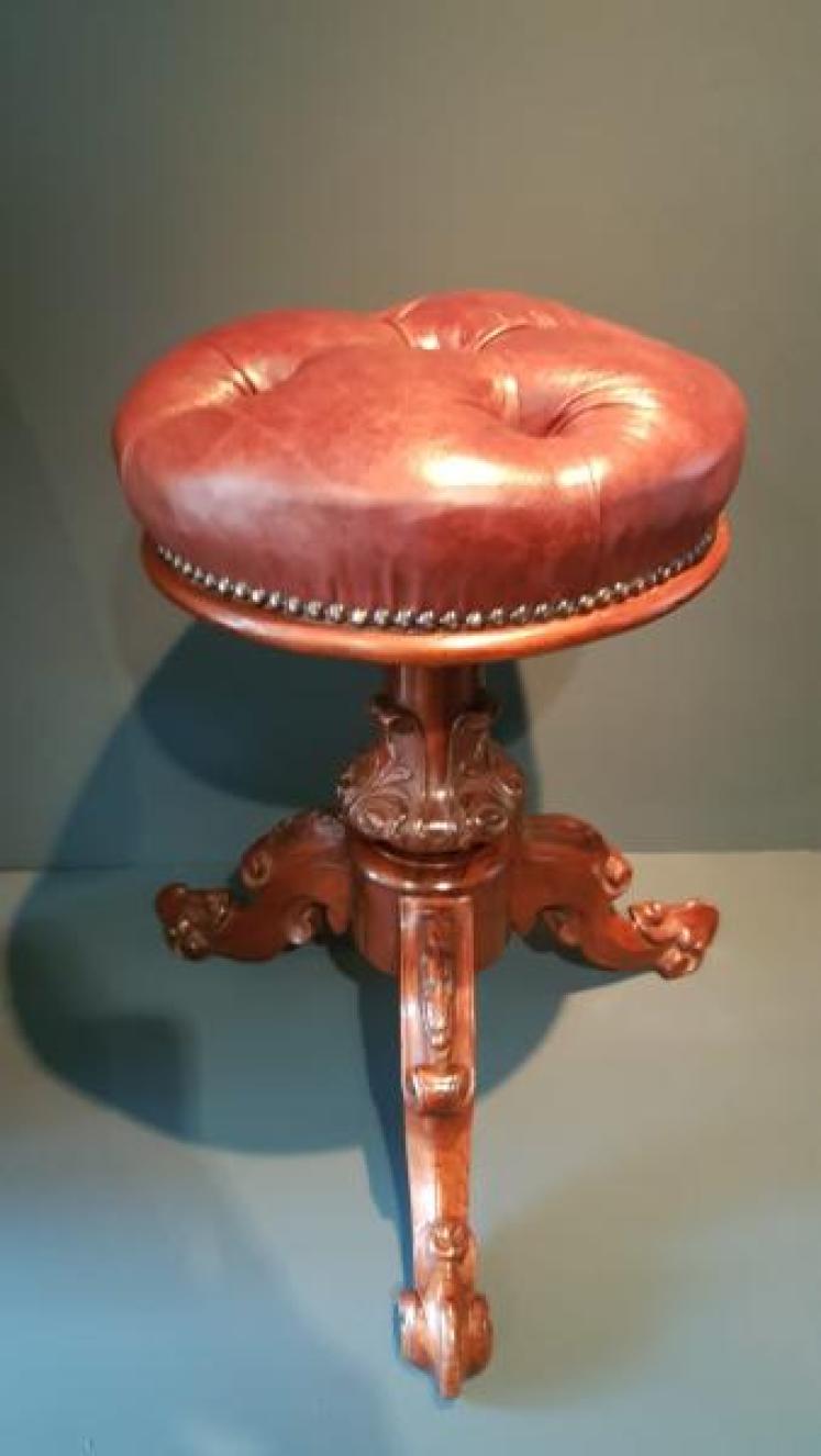 Mid Victorian Rosewood Rise and Fall Stool - Image 1