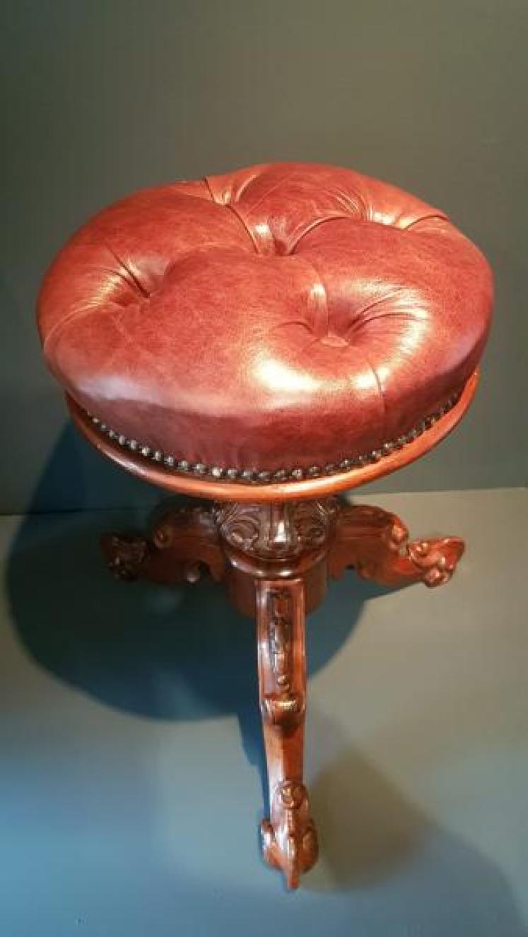 Mid Victorian Rosewood Rise and Fall Stool - Image 2