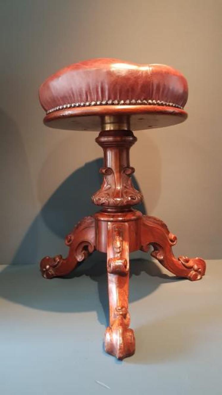 Mid Victorian Rosewood Rise and Fall Stool - Image 3
