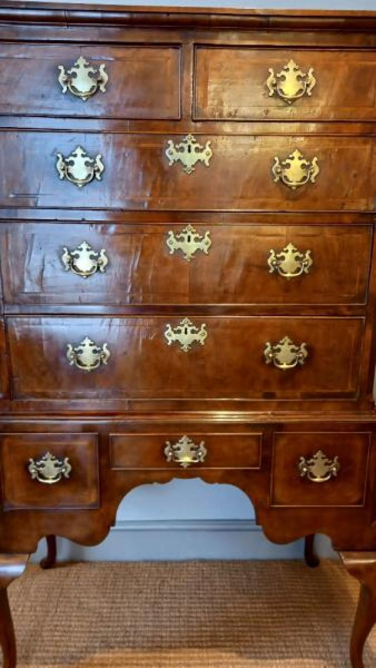 Fine George II Period Figured Walnut Chest on Stand - Image 2