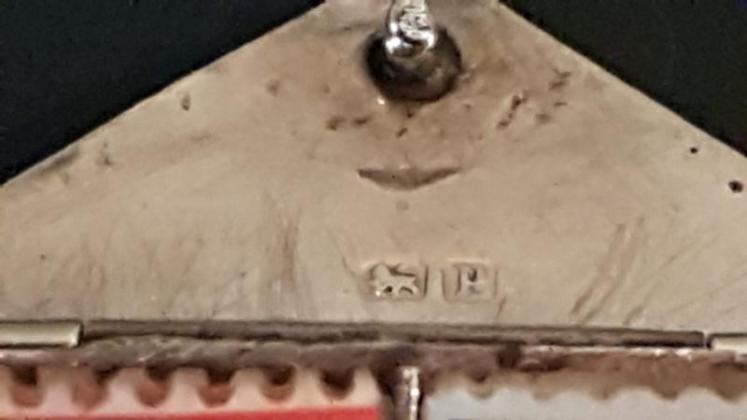 Engine Turned Silver Double Stamp Wallet - Image 4