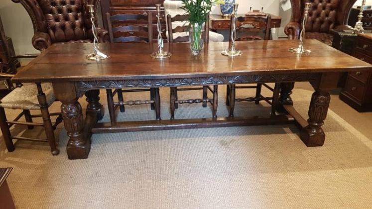 Superb Large George I Oak Refectory Table - Image 1