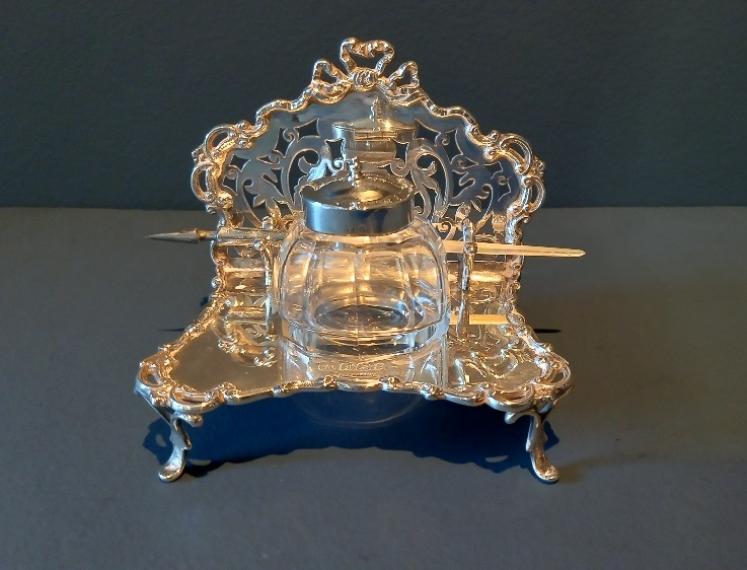 Edwardian Period Silver Pen & Ink Stand - Image 1