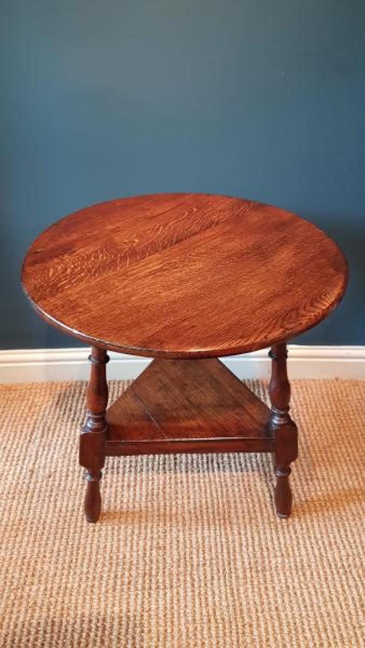 George III Oak Cricket Table - Image 6