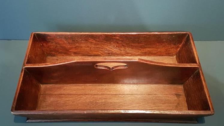 George III Oak Cutlery Table - Image 2