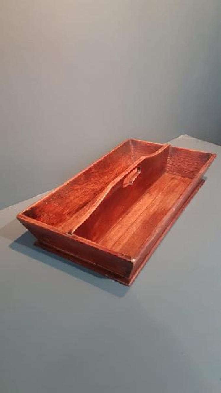 George III Oak Cutlery Table - Image 5