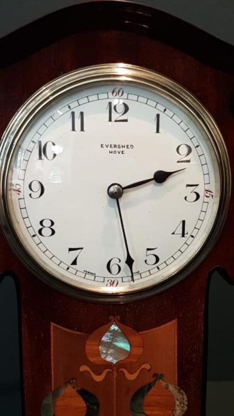 Superb Art Nouveau Inlaid Mantel Clock - Image 3