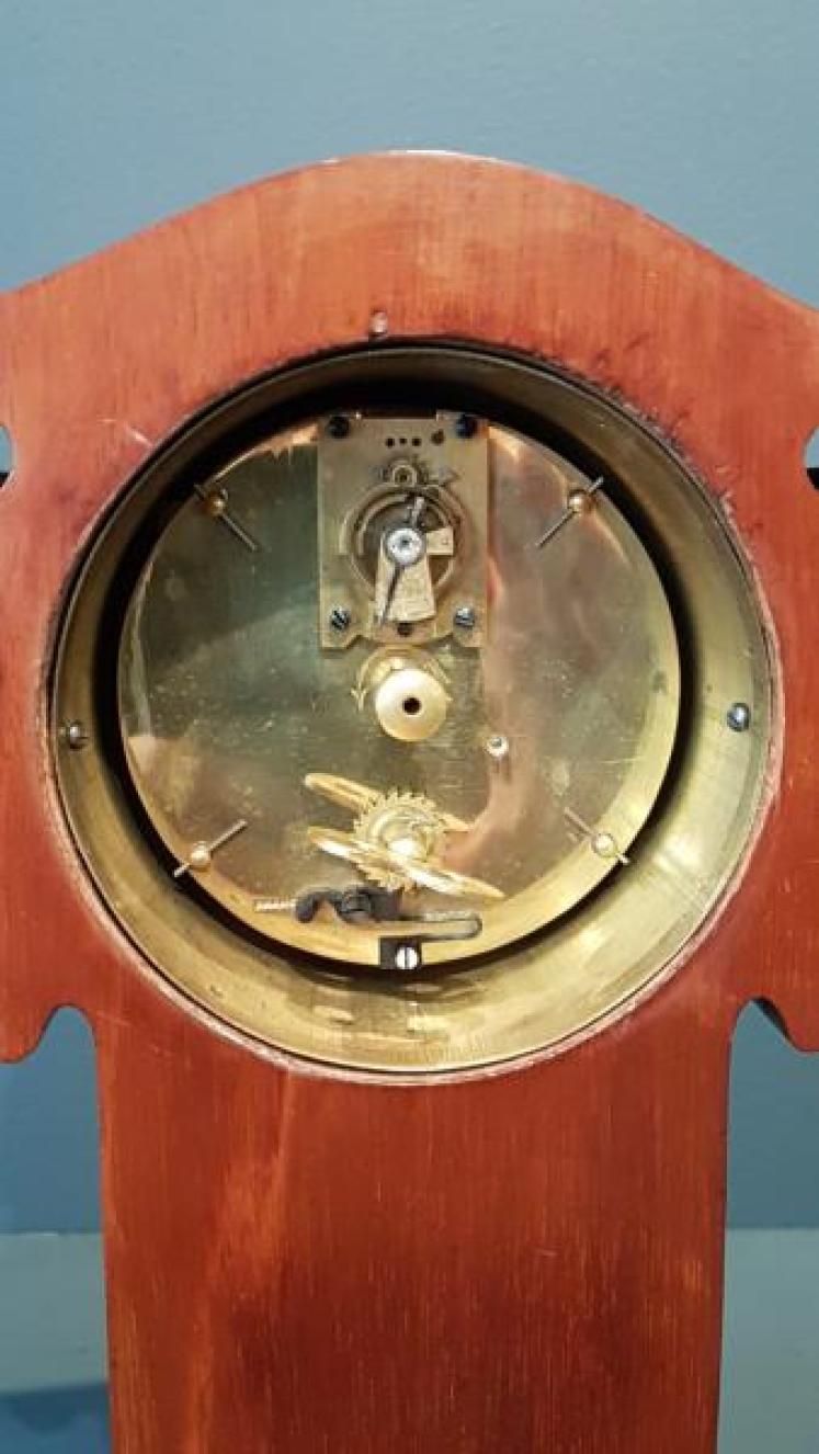 Superb Art Nouveau Inlaid Mantel Clock - Image 5
