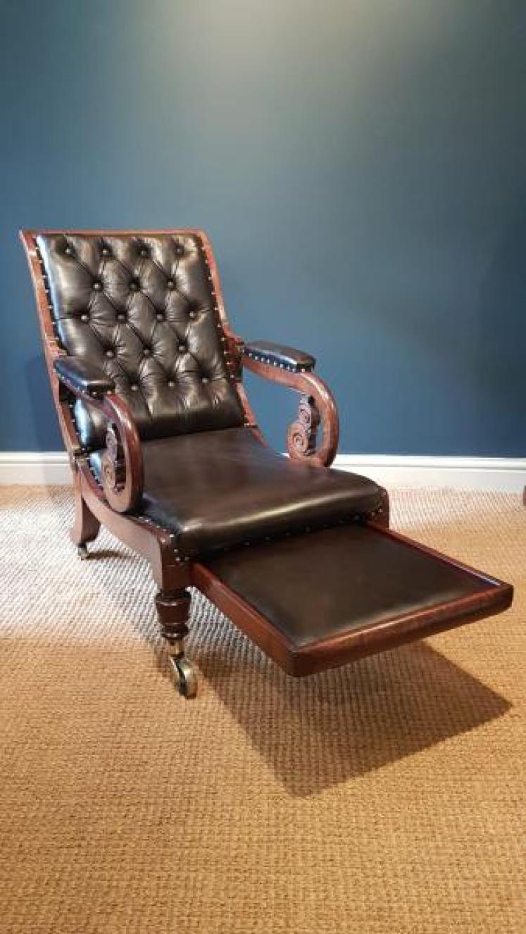 Stylish Regency Reclining Library Chair - Image 2