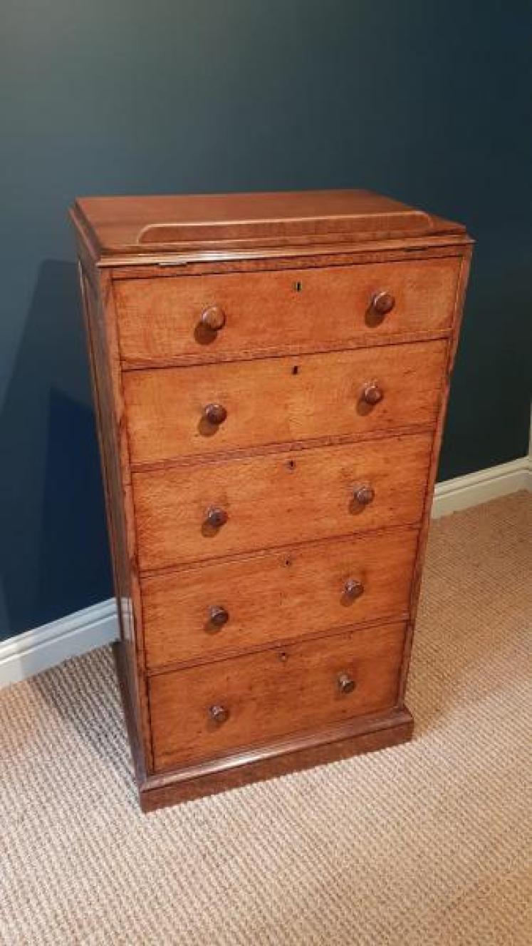 Victorian Oak Gillow 5 Drawer Chest - Image 6