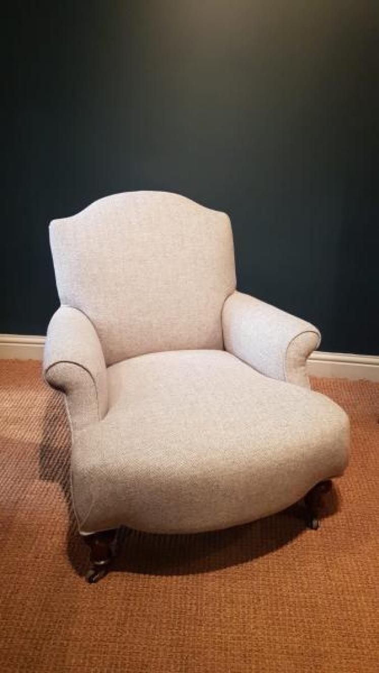 Victorian Upholstered Arm Chair - Image 1