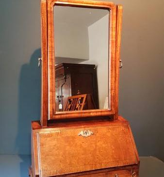 Queen Anne Style Walnut Toilet Mirror