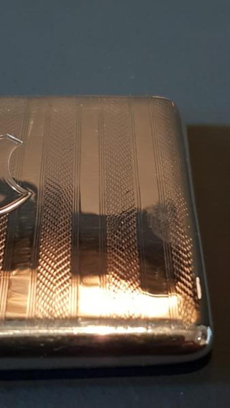 Edwardian Silver Engine Turned Card Case - Image 4