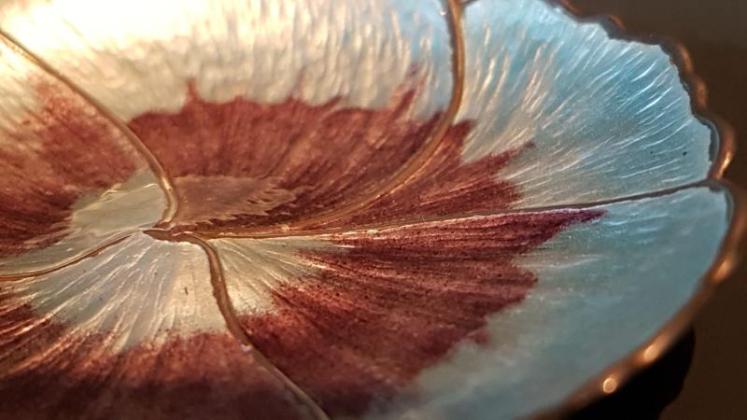 Silver and Enamel Anemone Pin Dish  - Image 4