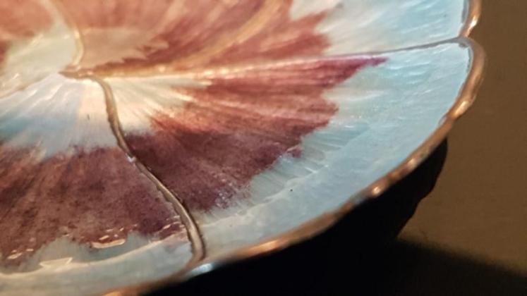 Silver and Enamel Anemone Pin Dish  - Image 6
