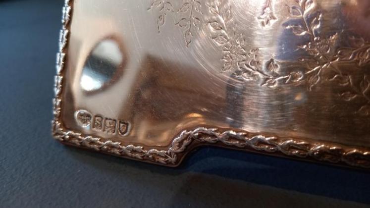 Fine Antique Silver Heart Shaped Table Mirror - Image 4