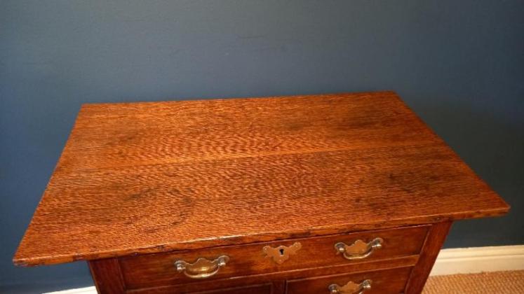 Small George III Period Oak Side Table - Image 3