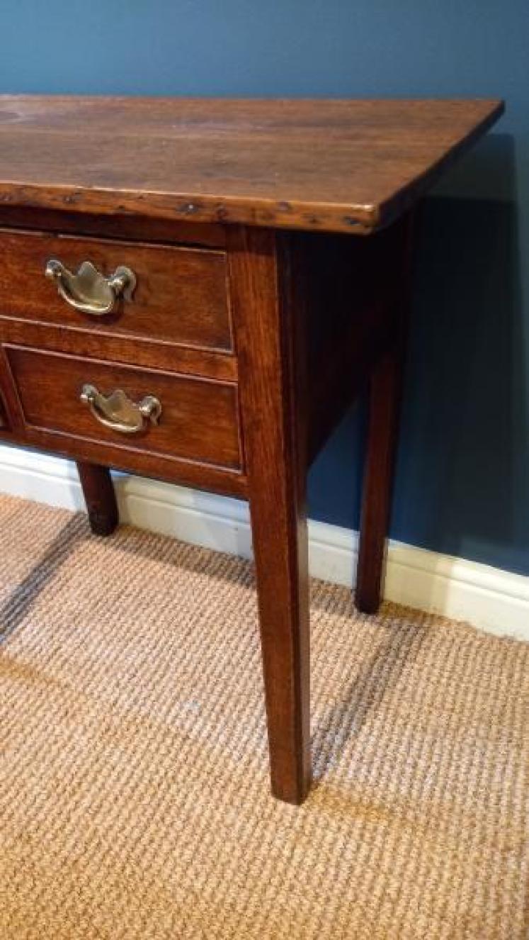 Small George III Period Oak Side Table - Image 4