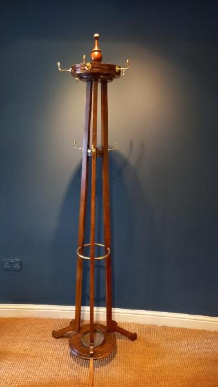 Antique Revolving Coat & Hat Hallstand - Image 7