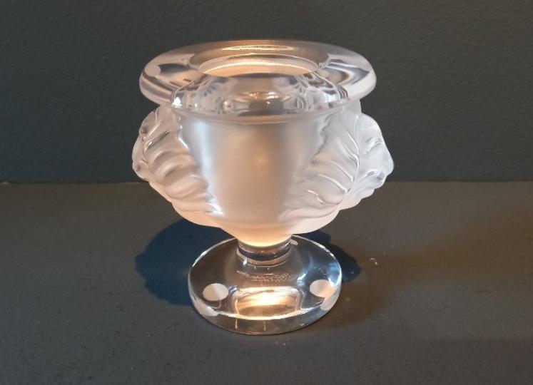 Lalique Opalescent Lion Mask Vase - Image 7