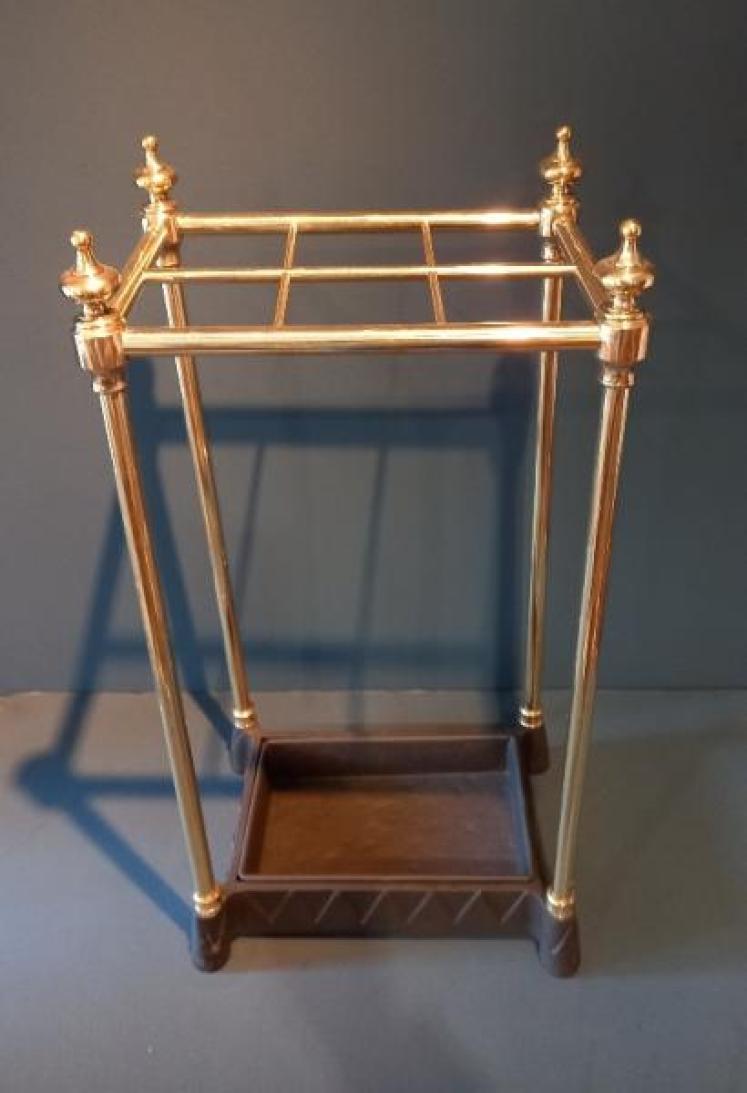 Antique Cast Brass Six Section Stick Stand - Image 1