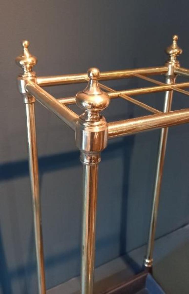 Antique Cast Brass Six Section Stick Stand - Image 2