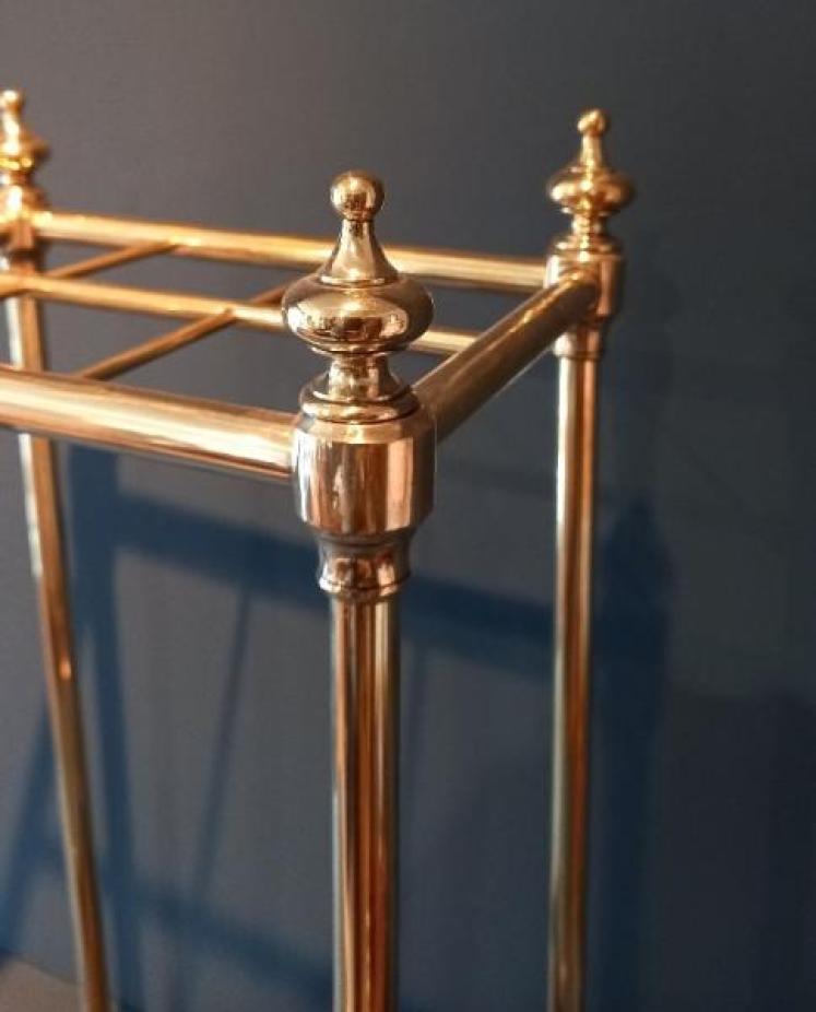 Antique Cast Brass Six Section Stick Stand - Image 3