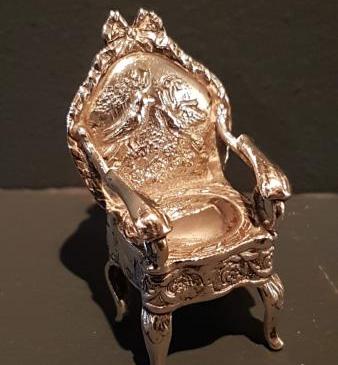 Russian Silver Miniature Arm Chair