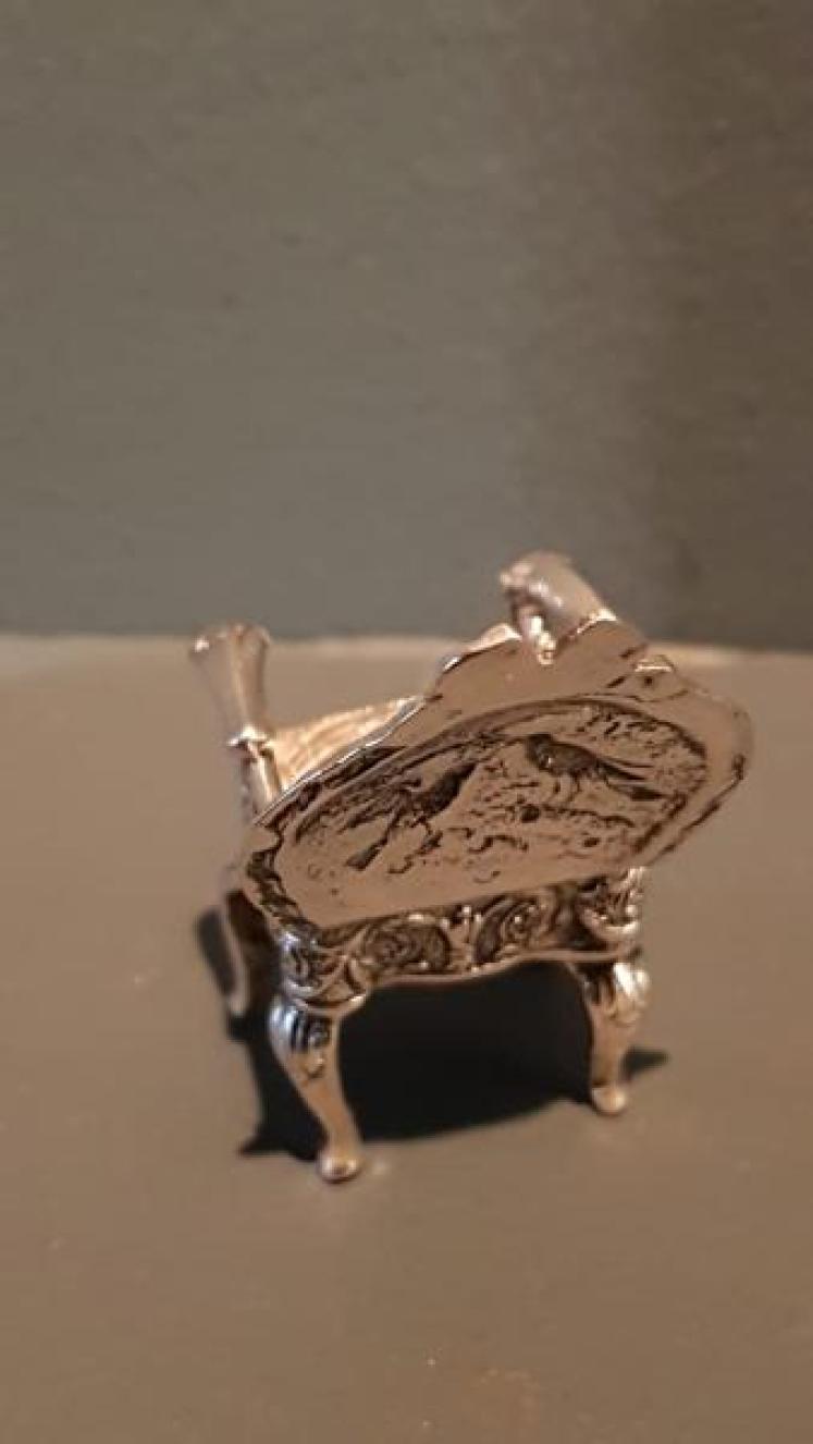 Russian Silver Miniature Arm Chair - Image 6