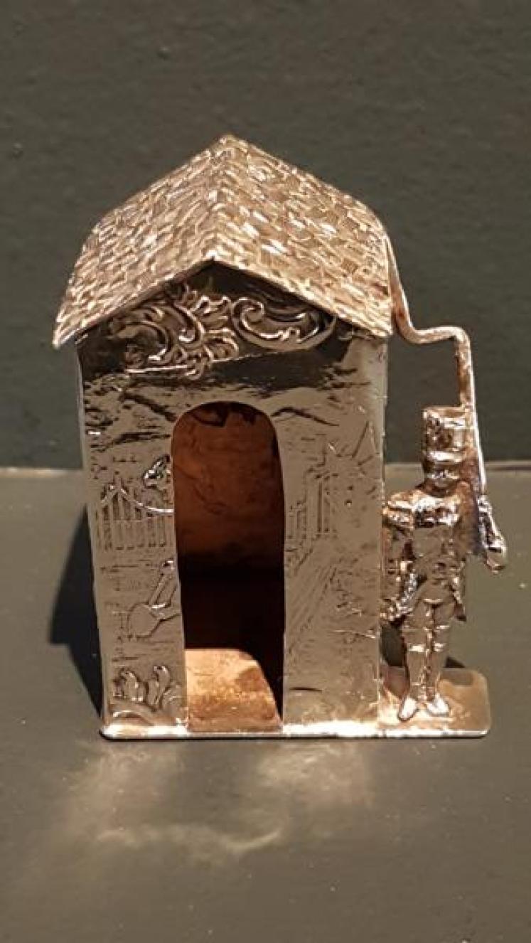 Unusual Victorian Silver Sentry Box - Image 1