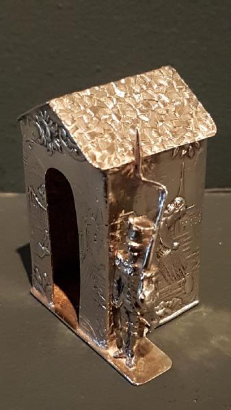 Unusual Victorian Silver Sentry Box - Image 6
