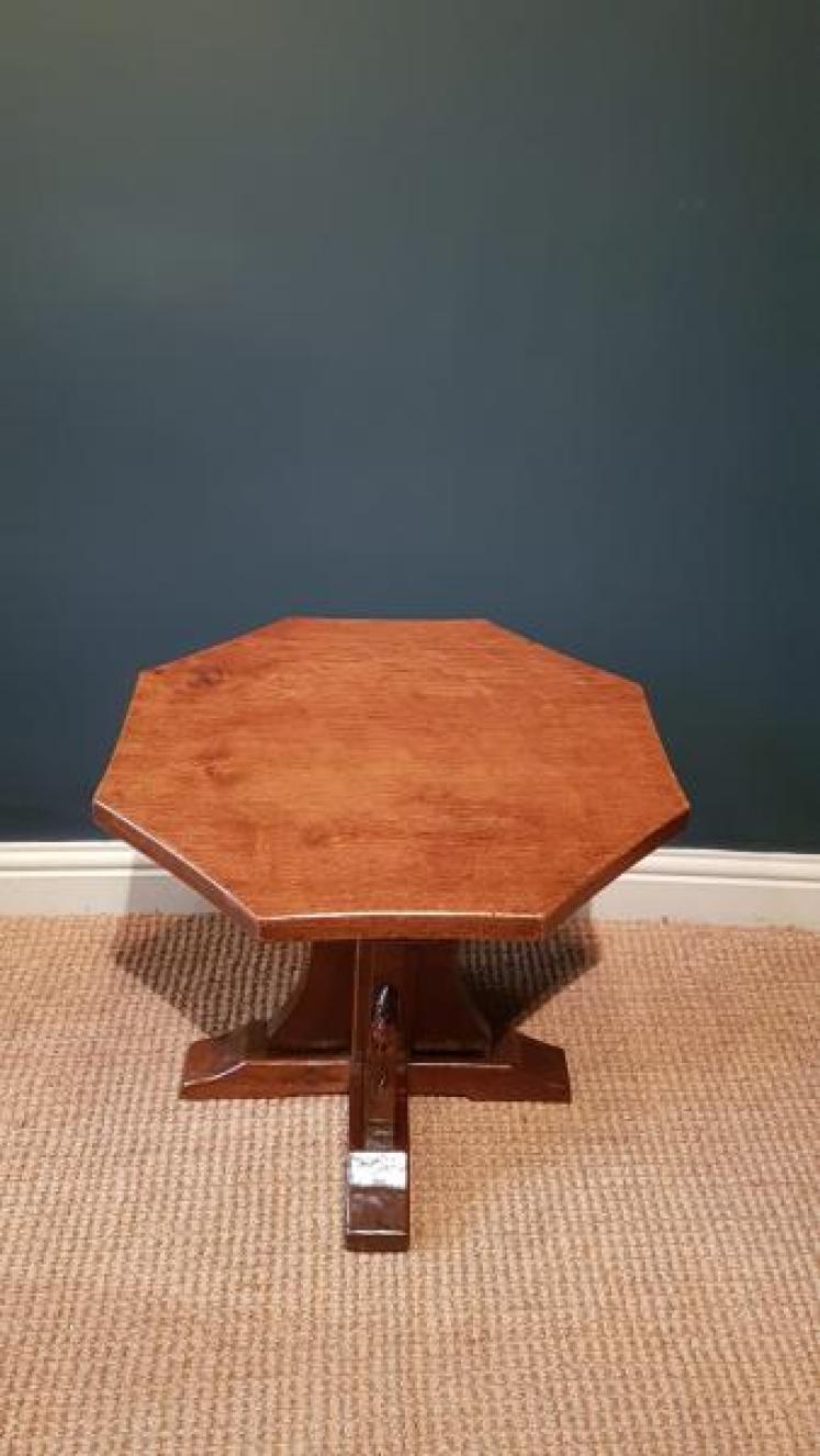 Early Mouseman Octagonal Occasional Table - Image 1