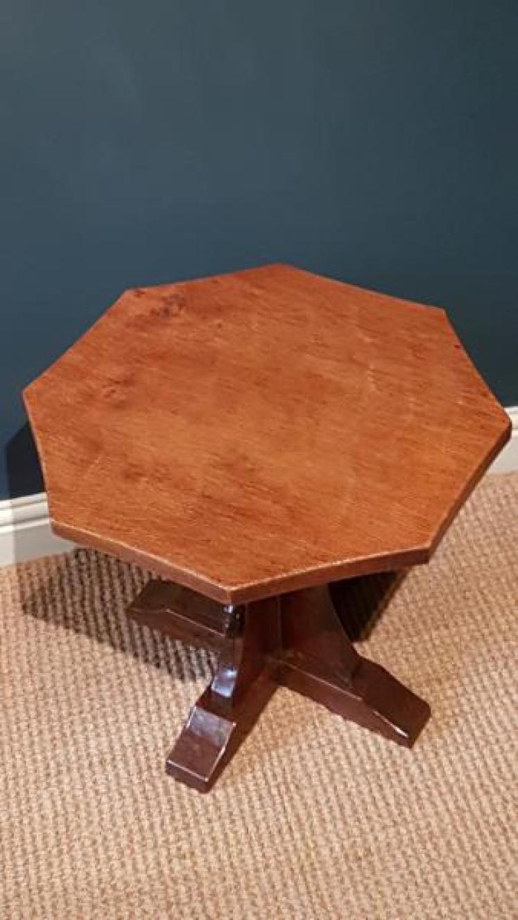 Early Mouseman Octagonal Occasional Table - Image 2