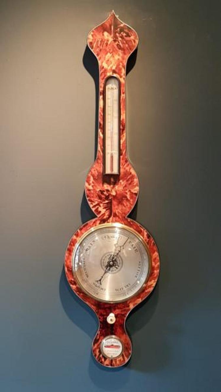 Superb Victorian Tortoise Shell Banjo Barometer - Image 1