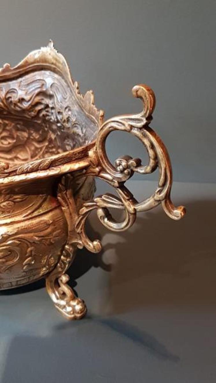 Antique Brass Jardiniere - Image 3