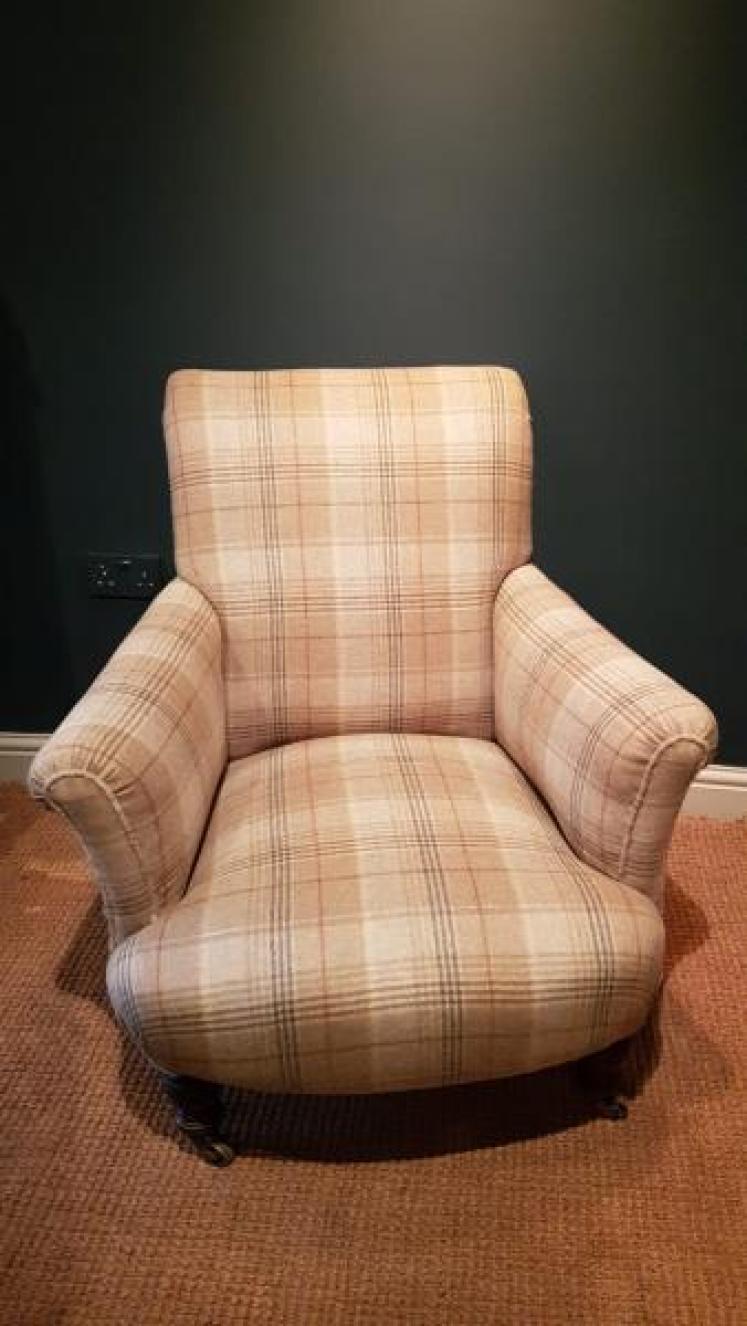 Victorian Upholstered Easy Chair - Image 1