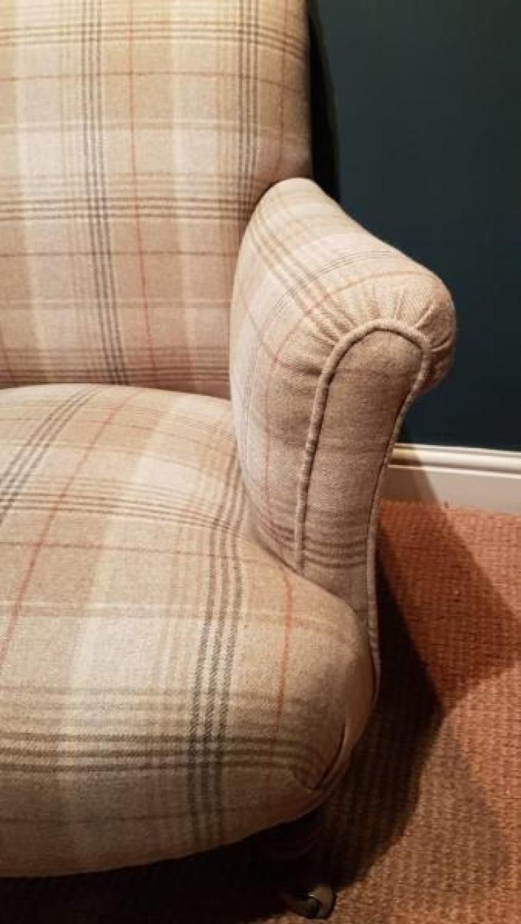 Victorian Upholstered Easy Chair - Image 6