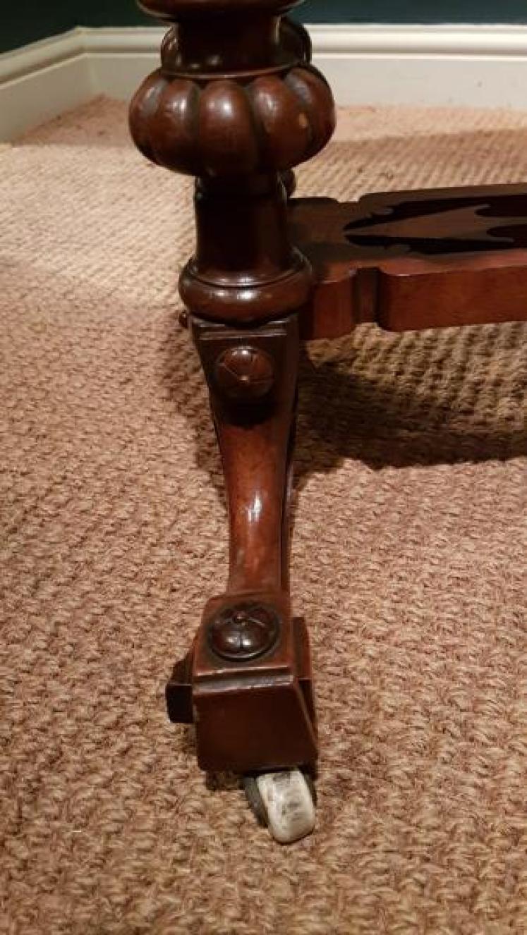 Victorian Burr Walnut Card Table - Image 6