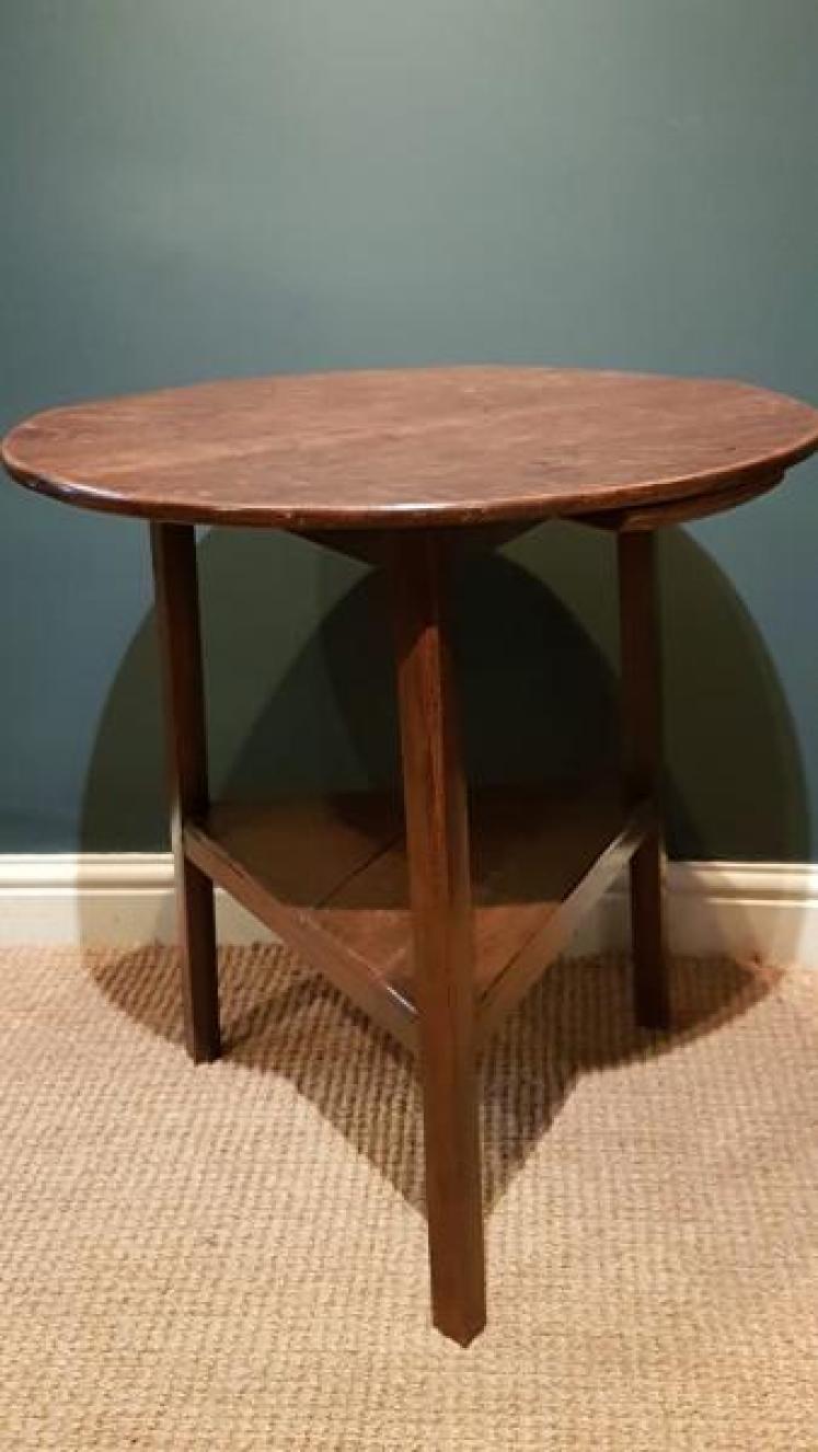 George III Oak & Fruitwood Cricket Table - Image 2