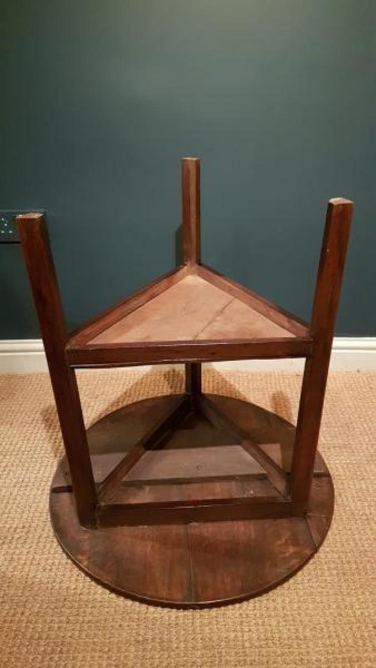 George III Oak & Fruitwood Cricket Table - Image 5