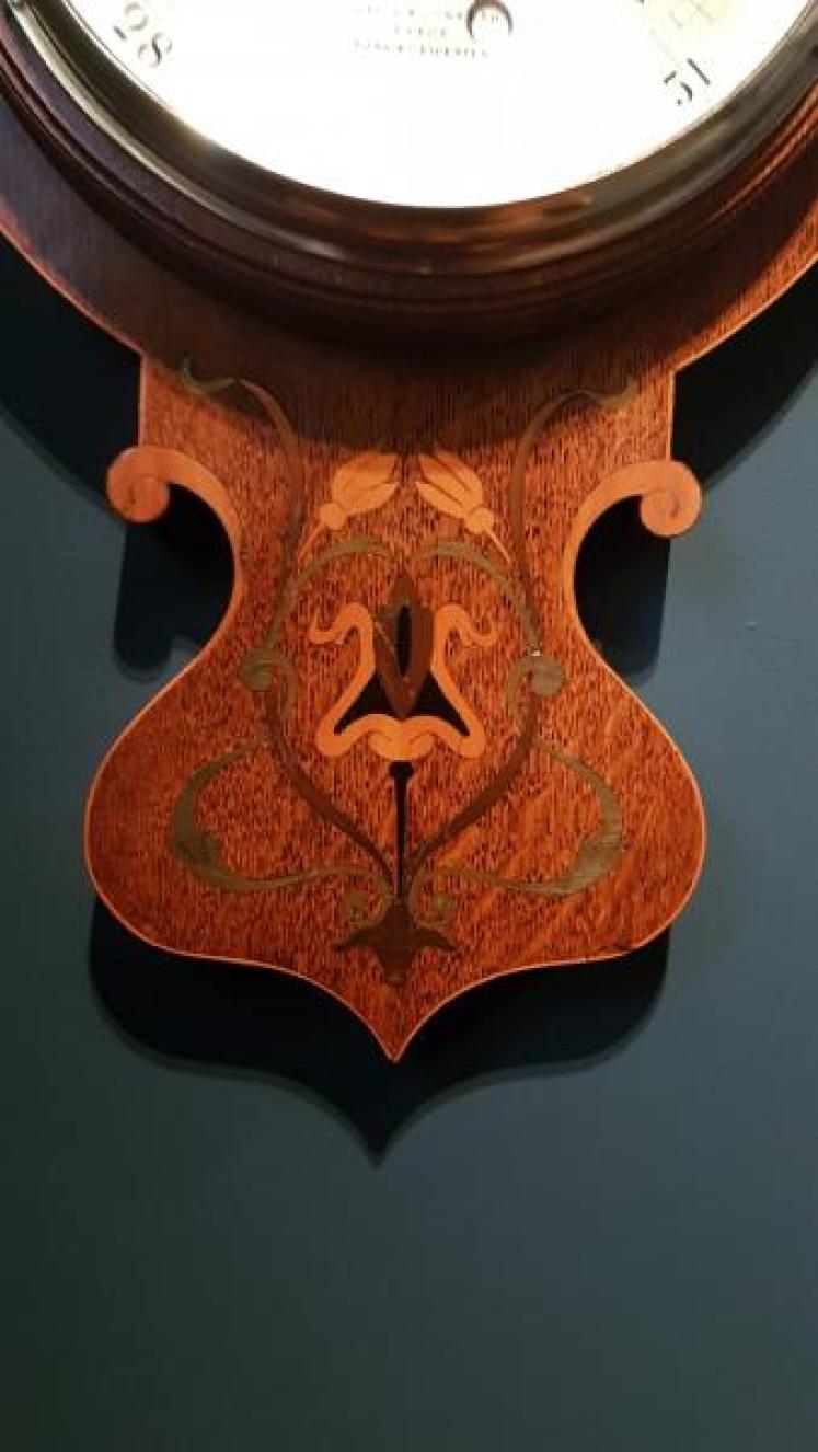 Superb Victorian Inlaid Banjo Barometer - Image 5