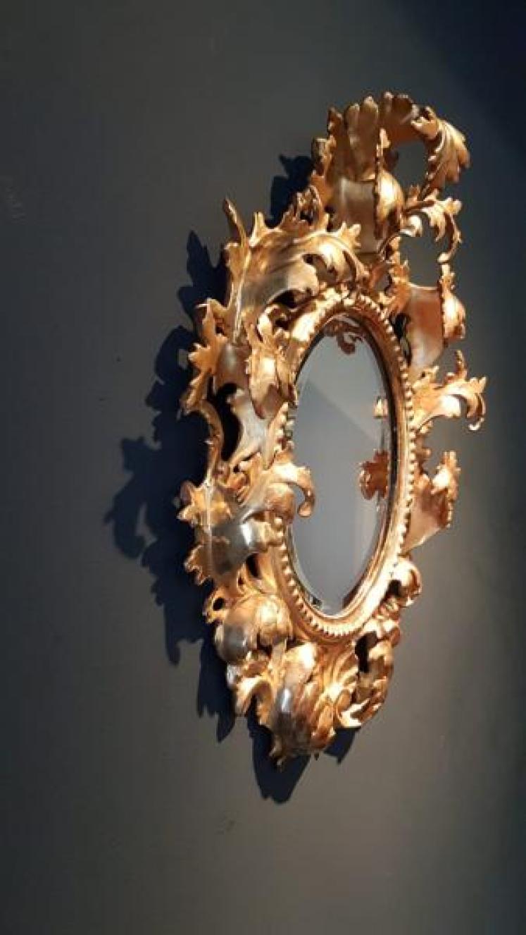 Small Victorian Florentine Mirror - Image 2
