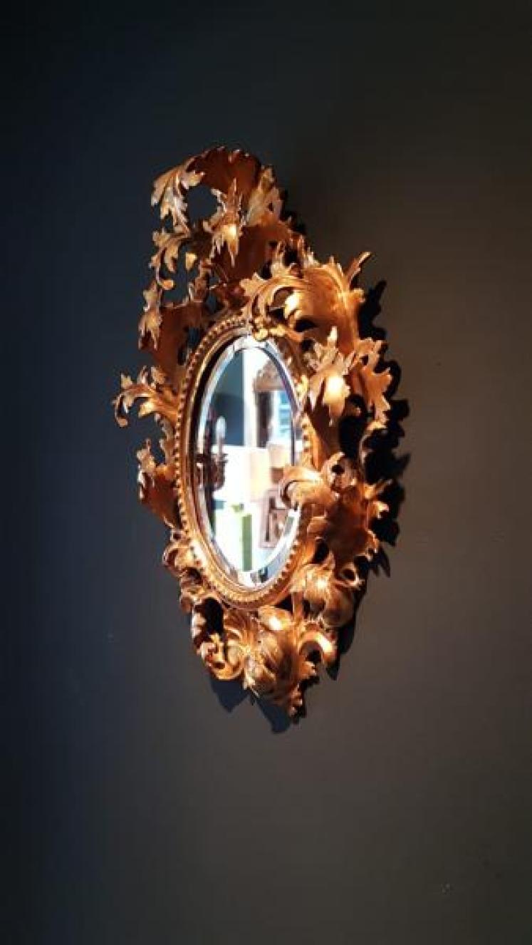 Small Victorian Florentine Mirror - Image 3