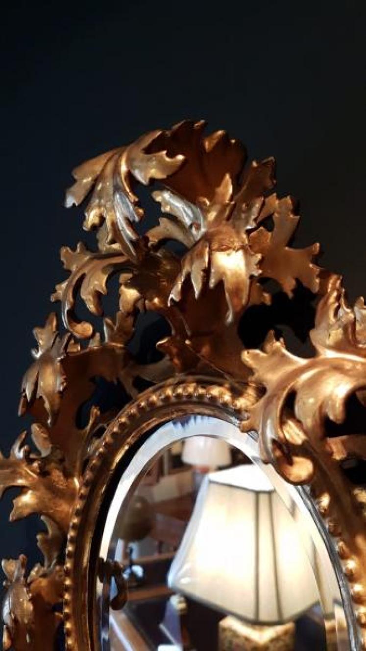 Small Victorian Florentine Mirror - Image 4