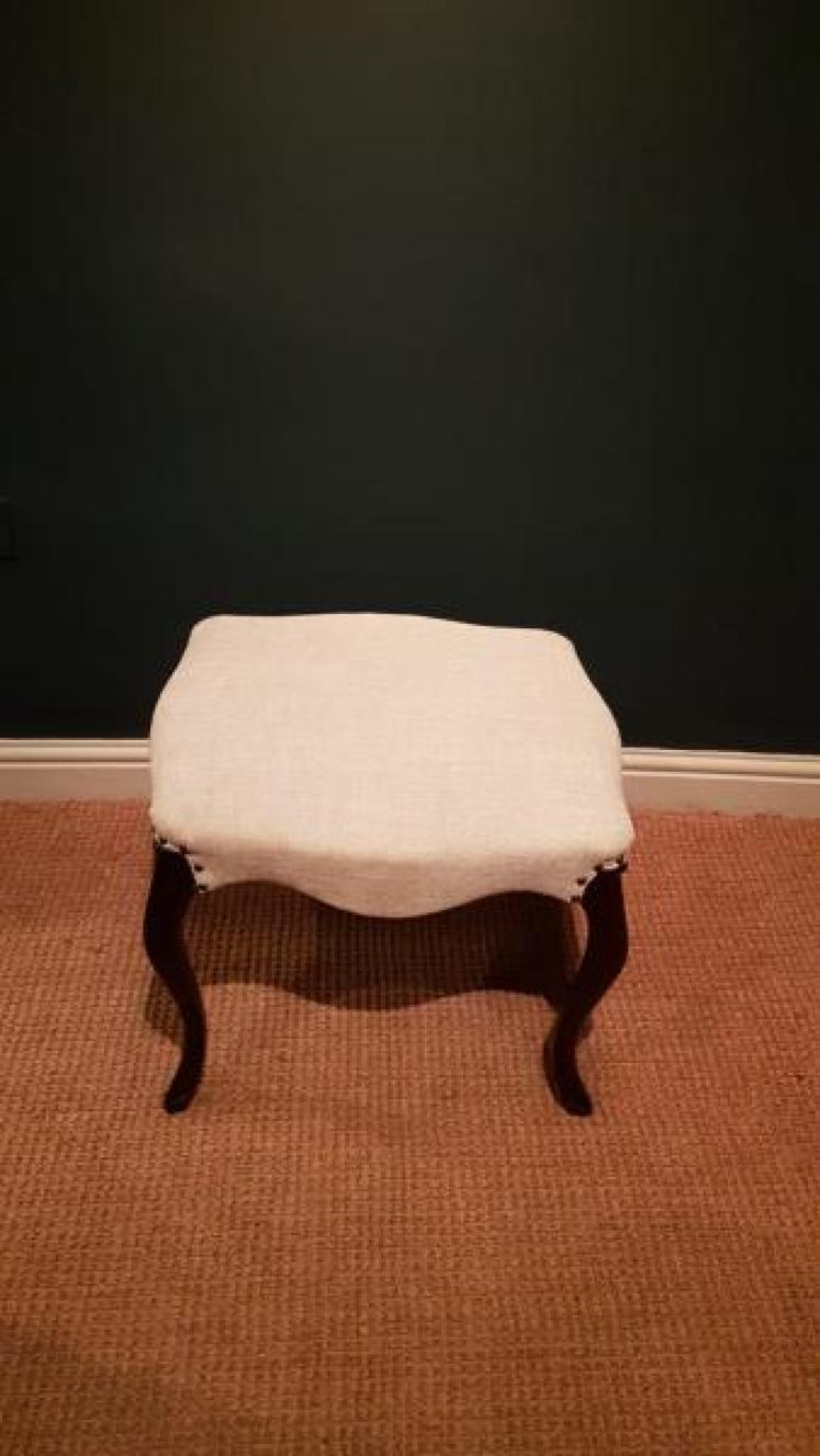 Victorian Rosewood Cabriole Leg Stool - Image 5