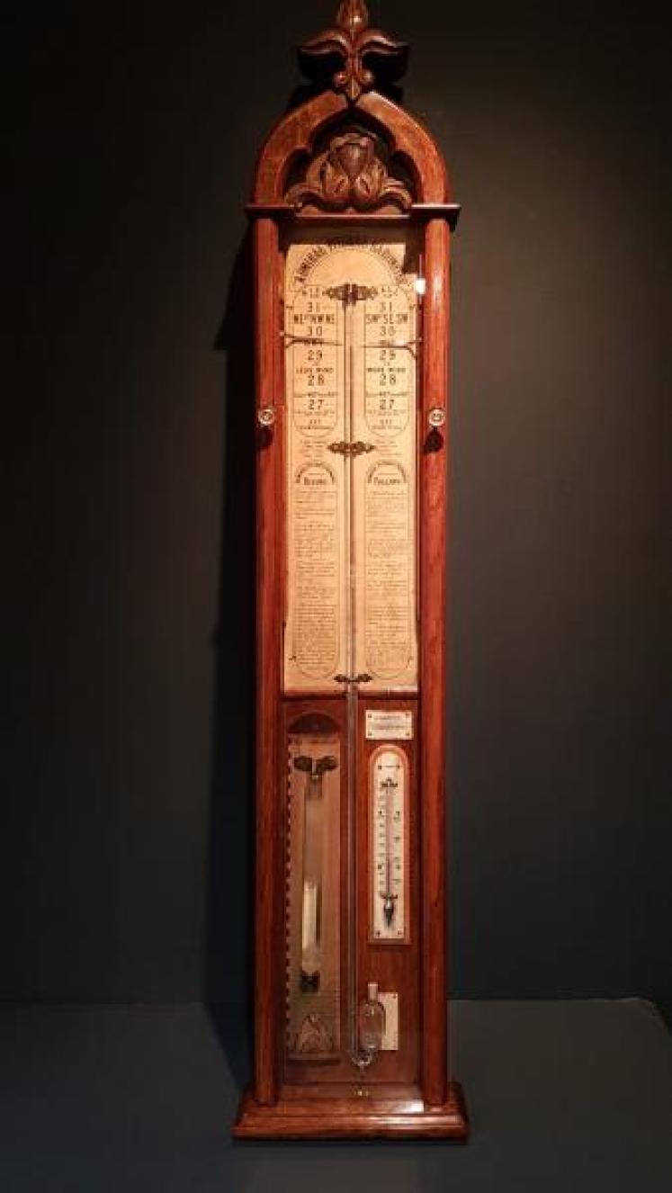 Victorian Oak Cased Admiral Fitzroy Barometer - Image 1