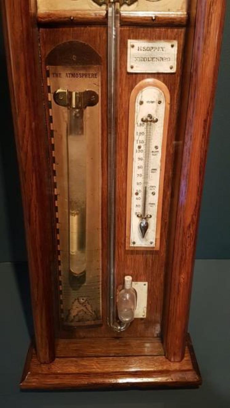 Victorian Oak Cased Admiral Fitzroy Barometer - Image 5