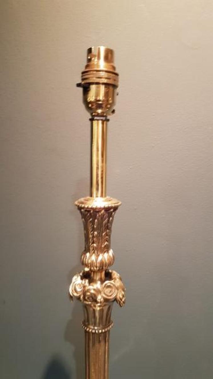 Superb Edwardian Cast Brass Table Lamp - Image 3